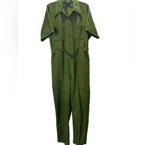 Para Suit Vintage Olive Green Jumpsuit Size L